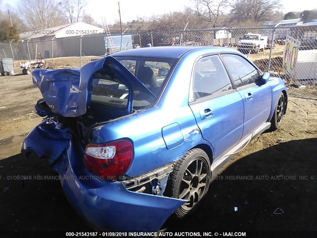 JF1GD29604H501540 - 2004 SUBARU IMPREZA WRX BLUE photo 4