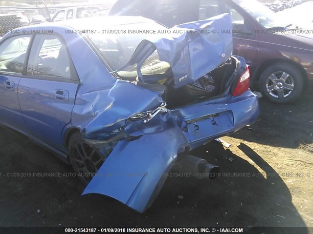 JF1GD29604H501540 - 2004 SUBARU IMPREZA WRX BLUE photo 6