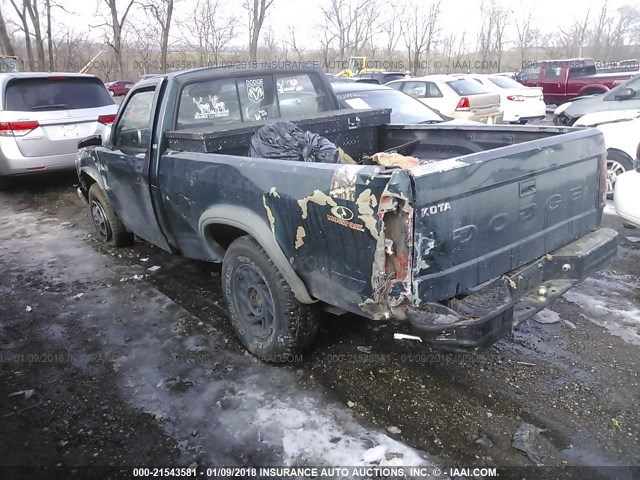 1B7FL26X2PS111567 - 1993 DODGE DAKOTA GREEN photo 3