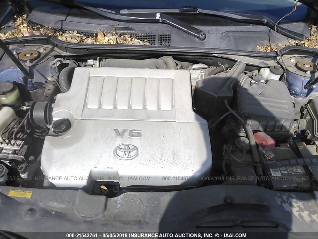 4T1BK46K08U072898 - 2008 TOYOTA CAMRY LE/XLE/SE ლურჯი ფოტო 10