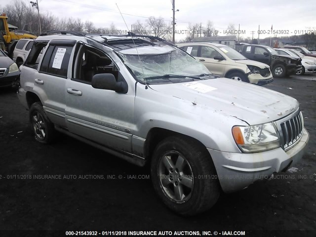 1J8GW68J44C189102 - 2004 JEEP GRAND CHEROKEE OVERLAND GRAY photo 1