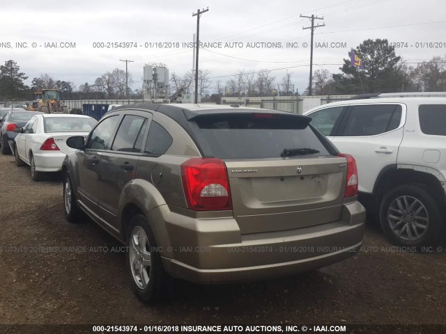 1B3HB48B98D656102 - 2008 DODGE CALIBER SXT GOLD photo 3