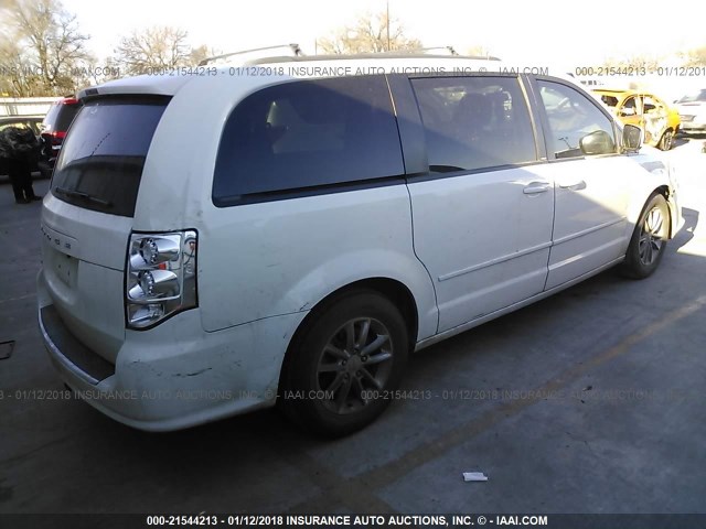 2C4RDGCG4DR618835 - 2013 DODGE GRAND CARAVAN SXT WHITE photo 4