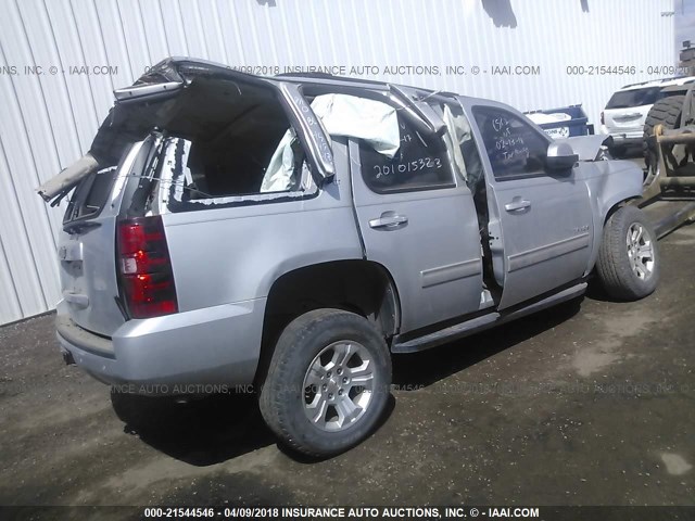 1GNSKBE07ER101845 - 2014 CHEVROLET TAHOE K1500 LT SILVER photo 4