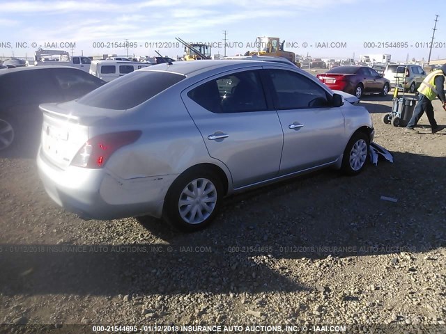 3N1CN7AP6DL849094 - 2013 NISSAN VERSA S/S PLUS/SV/SL SILVER photo 4