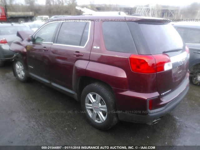 2GKALMEK9G6202323 - 2016 GMC TERRAIN SLE RED photo 3