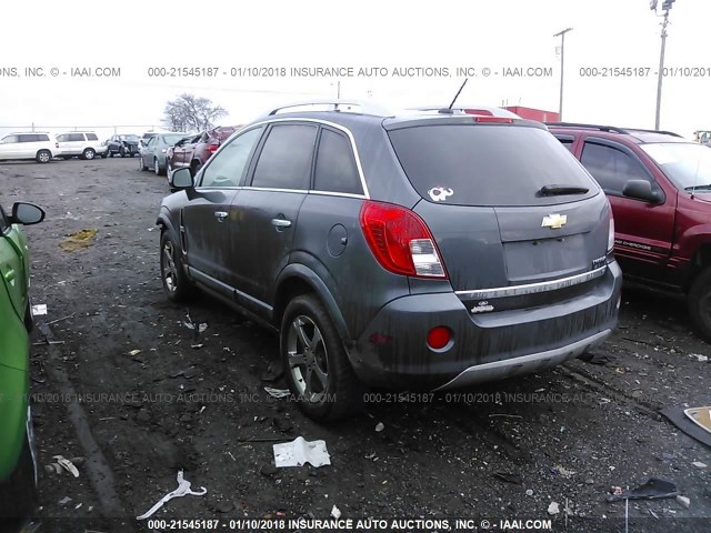 3GNFL3EK6DS530198 - 2013 CHEVROLET CAPTIVA LT GRAY photo 3