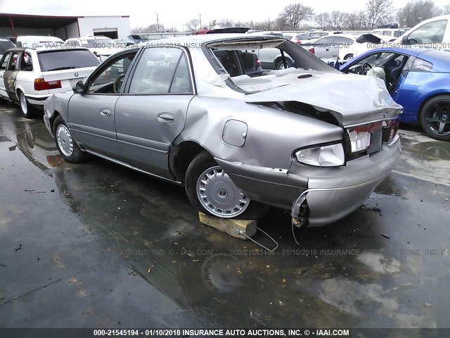 2G4WS52M1V1466304 - 1997 BUICK CENTURY CUSTOM GRAY photo 3