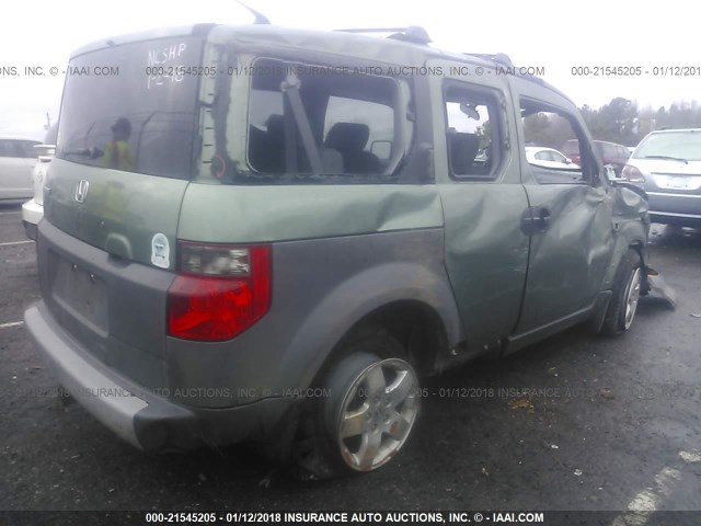 5J6YH28594L001427 - 2004 HONDA ELEMENT EX GREEN photo 4