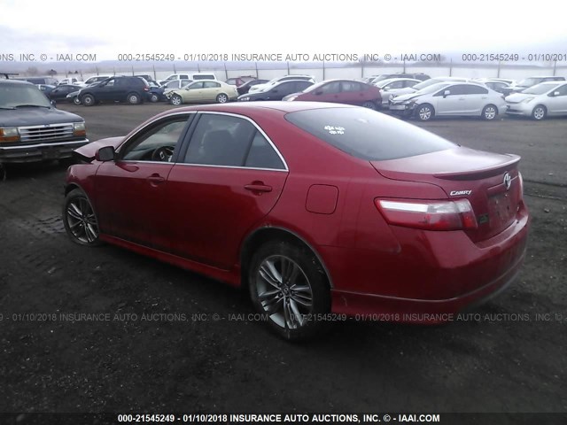 4T1BE46K09U329583 - 2009 TOYOTA CAMRY SE/LE/XLE RED photo 3