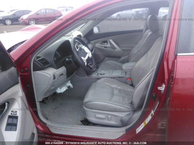 4T1BE46K09U329583 - 2009 TOYOTA CAMRY SE/LE/XLE RED photo 5
