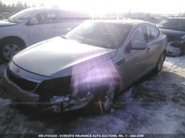 KNAGN4A76B5083908 - 2011 KIA OPTIMA EX/SX SILVER photo 2