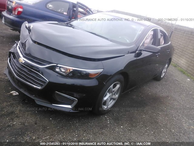 1G1ZB5ST2GF179762 - 2016 CHEVROLET MALIBU LS შავი ფოტო 2