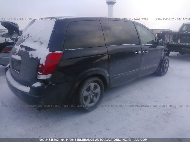 5N1BV28U38N111598 - 2008 NISSAN QUEST S/SE/SL BLUE photo 4