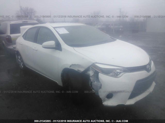 5YFBURHE1FP225706 - 2015 TOYOTA COROLLA L/LE/LE PLS/PRM/S/S PLS WHITE photo 1