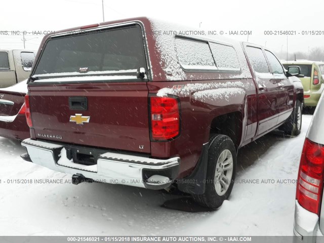 3GCUKREC9FG385341 - 2015 CHEVROLET SILVERADO K1500 LT MAROON photo 4