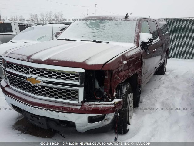 3GCUKREC9FG385341 - 2015 CHEVROLET SILVERADO K1500 LT MAROON photo 6