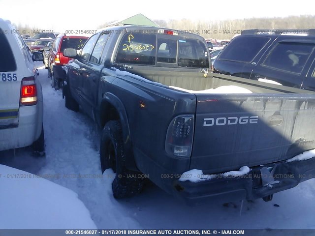 1B7HG2ANX1S323370 - 2001 DODGE DAKOTA QUAD GRAY photo 3