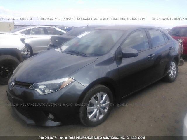 5YFBURHEXEP110794 - 2014 TOYOTA COROLLA L/LE/LE PLS/PRM/S/S PLS GRAY photo 2