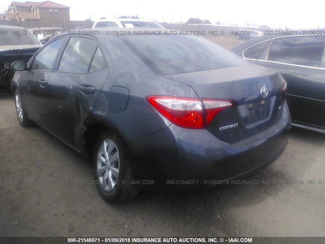 5YFBURHEXEP110794 - 2014 TOYOTA COROLLA L/LE/LE PLS/PRM/S/S PLS GRAY photo 3