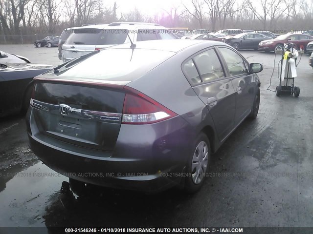 JHMZE2H55CS003701 - 2012 HONDA INSIGHT LX GRAY photo 4