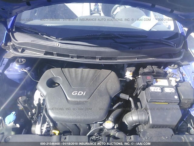 KMHCU4AE3EU620467 - 2014 HYUNDAI ACCENT GLS/SE BLUE photo 10