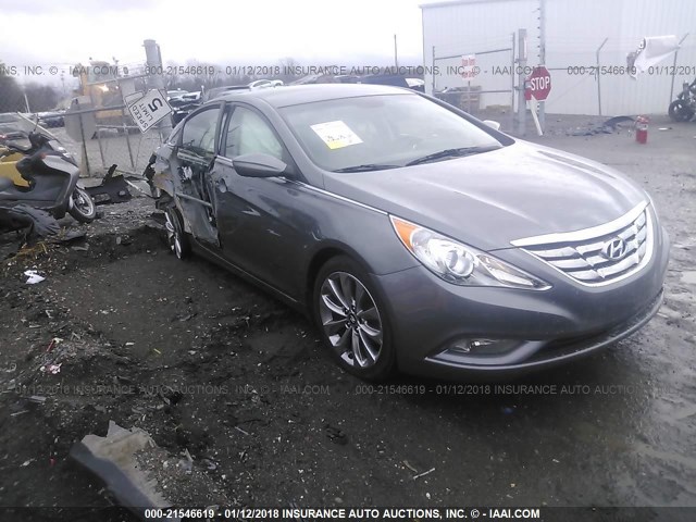 5NPEC4AC4DH687411 - 2013 HYUNDAI SONATA SE/LIMITED GRAY photo 1