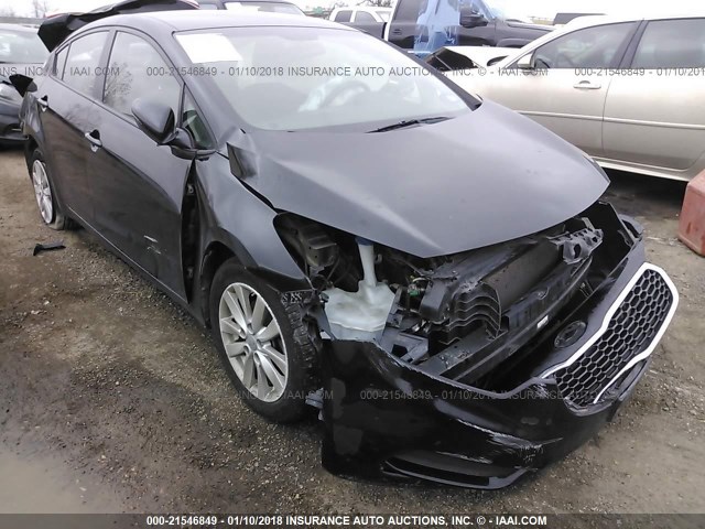 KNAFX4A64F5335450 - 2015 KIA FORTE LX BLACK photo 1