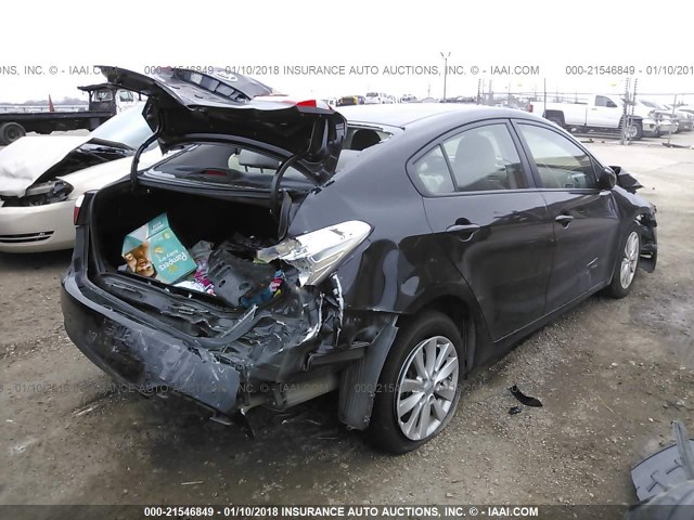 KNAFX4A64F5335450 - 2015 KIA FORTE LX BLACK photo 4