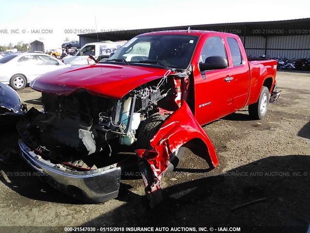 1GTR2VE37BZ411721 - 2011 GMC SIERRA K1500 SLE RED photo 2