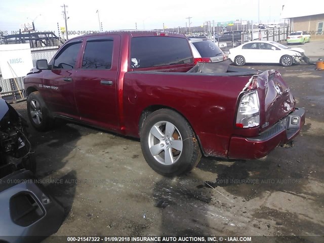 1C6RD7KT5CS218379 - 2012 DODGE RAM 1500 ST RED photo 3