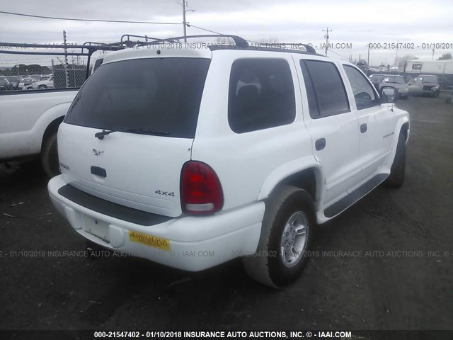 1B4HS28N5YF284689 - 2000 DODGE DURANGO WHITE photo 4