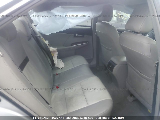 4T4BF1FK5CR255196 - 2012 TOYOTA CAMRY SE/LE/XLE SILVER photo 8