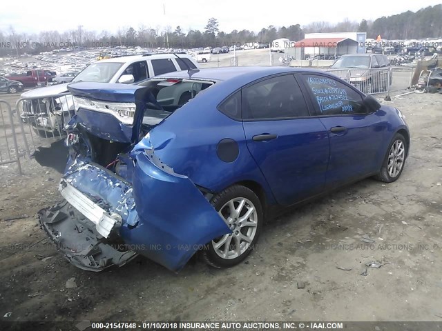 1C3CDFAA5DD292212 - 2013 DODGE DART SE/AERO BLUE photo 4