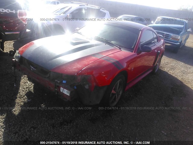 1FAFP42R43F440805 - 2003 FORD MUSTANG MACH I RED photo 2