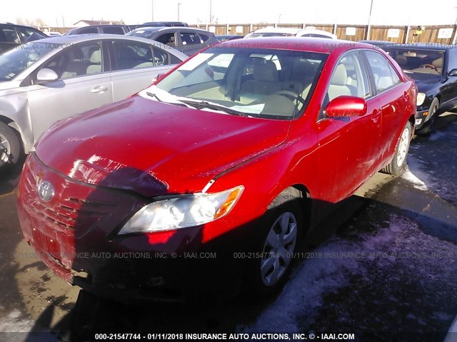 4T1BE46K07U049434 - 2007 TOYOTA CAMRY NEW GENERAT CE/LE/XLE/SE RED photo 2