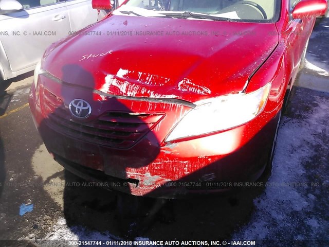 4T1BE46K07U049434 - 2007 TOYOTA CAMRY NEW GENERAT CE/LE/XLE/SE RED photo 6