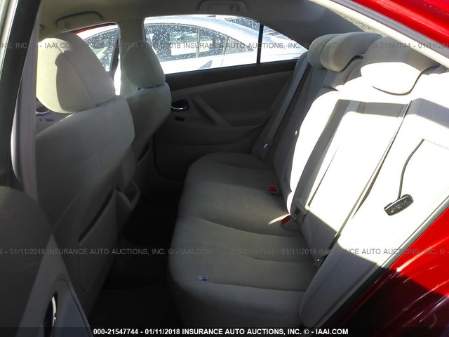 4T1BE46K07U049434 - 2007 TOYOTA CAMRY NEW GENERAT CE/LE/XLE/SE RED photo 8