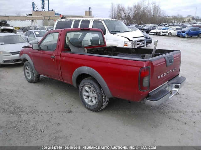 1N6DD21S31C311811 - 2001 NISSAN FRONTIER XE RED photo 3