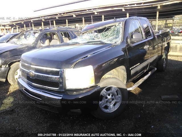 2GCEC290991112020 - 2009 CHEVROLET SILVERADO C1500 LT BLACK photo 2