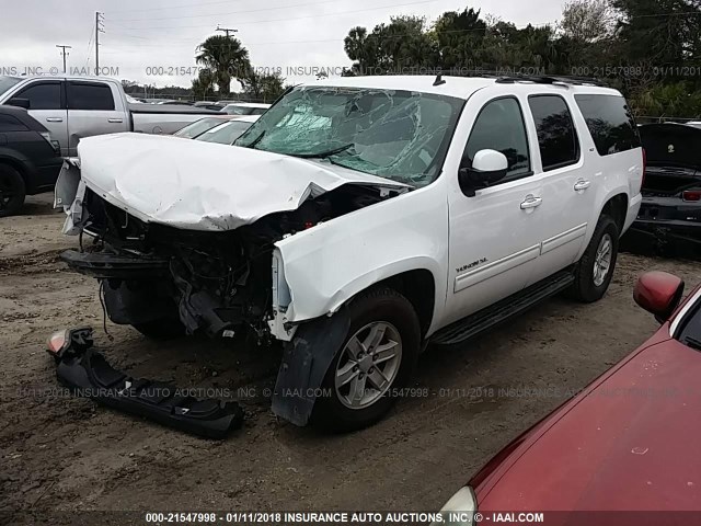 1GKS2KE74DR201460 - 2013 GMC YUKON XL K1500 SLT WHITE photo 2