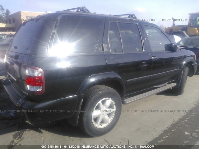 JN8DR09Y21W590933 - 2001 NISSAN PATHFINDER LE/SE/XE BLACK photo 4