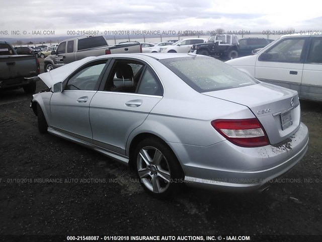 WDDGF8BB6AF462710 - 2010 MERCEDES-BENZ C 300 4MATIC SILVER photo 3