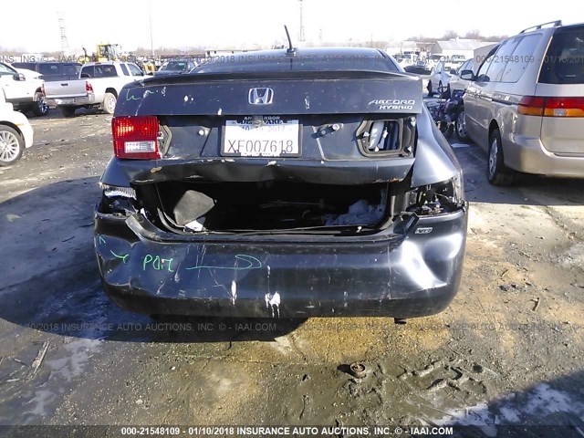 JHMCN364X5C016141 - 2005 HONDA ACCORD HYBRID GRAY photo 6