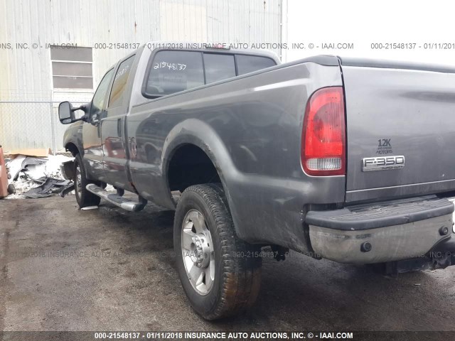 1FTWW31P57EA32834 - 2007 FORD F350 SRW SUPER DUTY GRAY photo 3