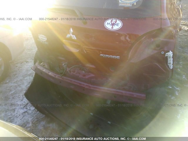 ML32A3HJ8HH000865 - 2017 MITSUBISHI MIRAGE ES RED photo 6