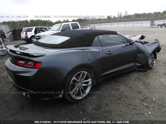 1G1FH3D71H0158136 - 2017 CHEVROLET CAMARO SS GRAY photo 4