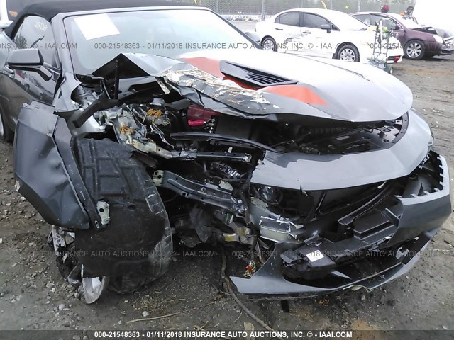 1G1FH3D71H0158136 - 2017 CHEVROLET CAMARO SS Gris foto 6