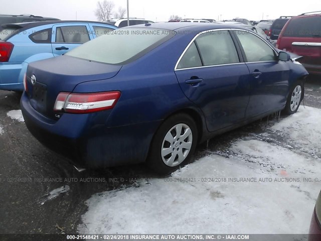4T1BK3EK6BU627646 - 2011 TOYOTA CAMRY SE/LE/XLE 蓝色 照片 4