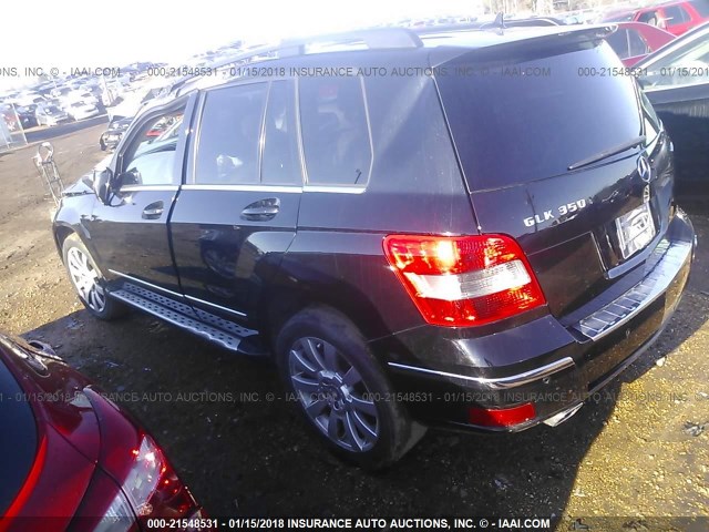 WDCGG8HB2AF431916 - 2010 MERCEDES-BENZ GLK 350 4MATIC BLACK photo 3